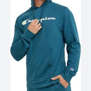 Champion Men's Blue logo hoodie